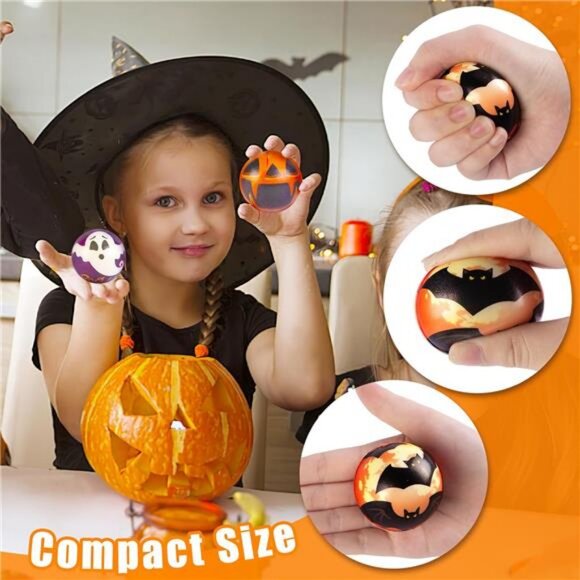 12PCS Halloween Stress Balls, Halloween Squishies Sensory Fidget Toys - Picture 2 of 7